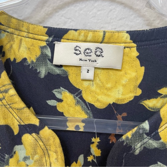 Sea New York Ella Floral Puff Sleeve Mini Dress Size 2 - Picture 4 of 5